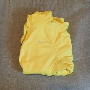 yellow dri-fit Nike zip hoodie